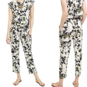 EUC *RANNA GILL* Women´s Aida Floral Emroidered Overall Jumpsuit w/Pockets M